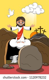 Jesus Christ Resurrection Cartoon