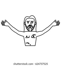 jesus christ resurrection symbol outline