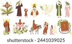 Jesus Christ set illustration vector design