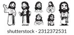 Jesus Christ son of God Savior vector illustration laser cutting