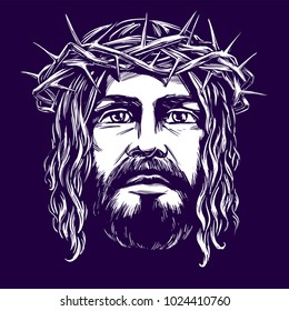 Jesus Christ, the Son of God, symbol of Christianity hand drawn vector illustration sketch