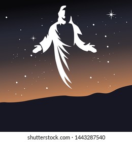 Jesus Christ, son of God. vector illustration