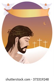  Jesus Christ with space for text 