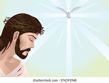 Jesus Christ with space for text 