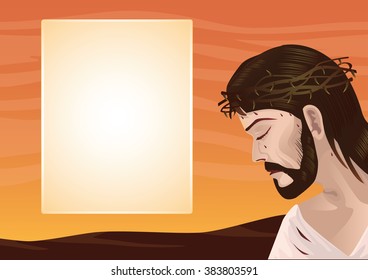 Jesus Christ with space for text 
