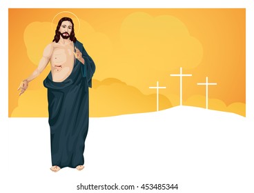 Jesus Christ with space for text 