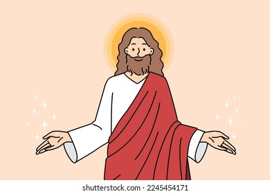 Jesus Christ stretch hands