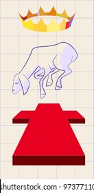 Jesus Christ symbolical image, in the form of Lamb of God.