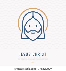 Jesus Christ thin line icon. Modern vector illustration.