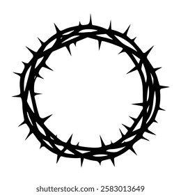 Jesus Christ Thorn Crown silhouette Icon symbol