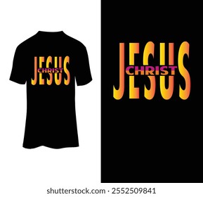 Jesus christ typography t-shirt design for sale.