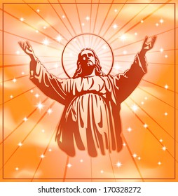 Jesus Christ, Vector, blessing, Christianity