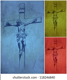 Jesus Christ, vector, crucifix, blessing, cross, Christianity