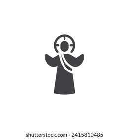 Jesus Christ vector icon. filled flat sign for mobile concept and web design. Jesus Christ glyph icon. Symbol, logo illustration. Vector graphics