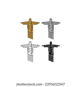 jesus christ vector logo design art
