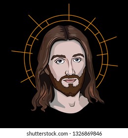 Jesus Christ. Vector portrait