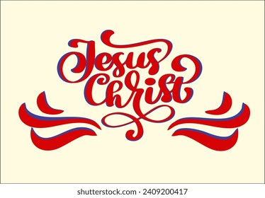 jesus christ vectorized and abstract text