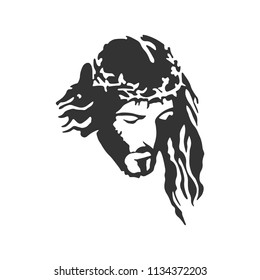 Jesus Christ. White background.

