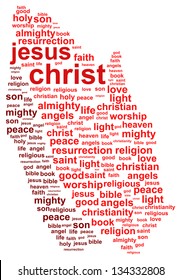 Jesus Christ Word Cloud Concept