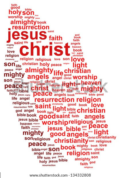 Jesus Christ Word Cloud Concept Stock Vector (Royalty Free) 134332808