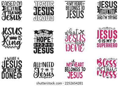 Jesus Christian SVG y Camiseta Diseño Paquete, Jesus Christian SVG Cita Citas Diseño Paquete de camisetas, Vector EPS Editable Files, puede descargar este paquete de diseño.