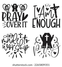 Jesus Christian SVG And T-shirt Design Bundle, Jesus Christian SVG Quotes Design t shirt Bundle, Vector EPS Editable Files, can you download this Design Bundle.