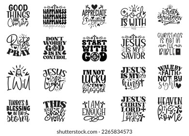 Jesus Christian SVG And T-shirt Design Bundle, Jesus Christian SVG Quotes Design t shirt Bundle, Vector EPS Editable Files, can you download this Design Bundle.