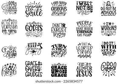 Jesus Christian SVG And T-shirt Design Bundle, Jesus Christian SVG Quotes Design t shirt Bundle, Vector EPS Editable Files, can you download this Design Bundle.