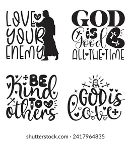Jesus Christian T-shirt Design Bundle, Jesus Christian Quotes Design t shirt Bundle, Vector EPS Editable Files, can you download this Design Bundle