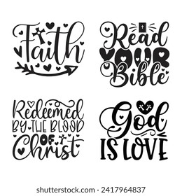 Jesus Christian T-Shirt Design Paket, Jesus Christian Quotes Design t Shirt Paket, Vector EPS Editable Files, können Sie dieses Design Paket herunterladen