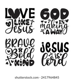 Jesus Christian T-shirt Design Bundle, Jesus Christian Quotes Design t shirt Bundle, Vector EPS Editable Files, can you download this Design Bundle