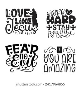 Jesus Christian T-shirt Design Bundle, Jesus Christian Quotes Design t shirt Bundle, Vector EPS Editable Files, can you download this Design Bundle
