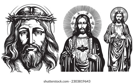 Jesus Christthe savior Vector illustration.