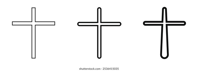 Jesus cross black color design. Christian cross vector. 