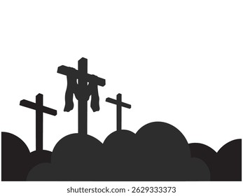 Jesus Cross Crucifixion Outline Background