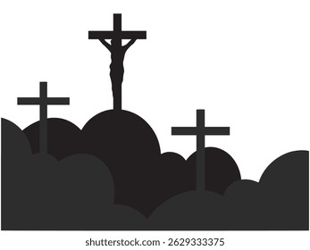 Jesus Cross Crucifixion Outline Background