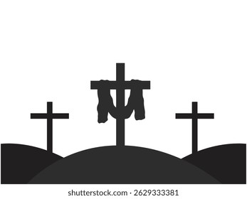 Jesus Cross Crucifixion Outline Background
