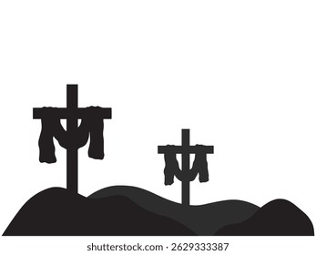 Jesus Cross Crucifixion Outline Background