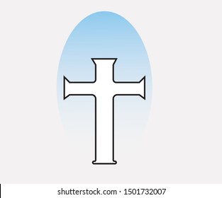 Jesus cross, Hand Drawn Sketch Vector illustration.