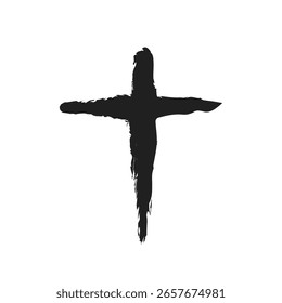 Jesus cross hand drawn vector illustration.