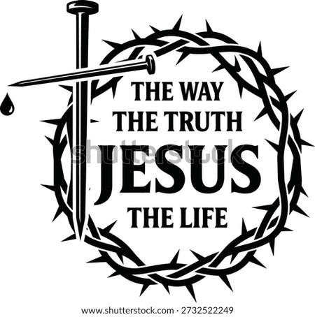 Jesus Cross Nails Crown Thorns Symbol