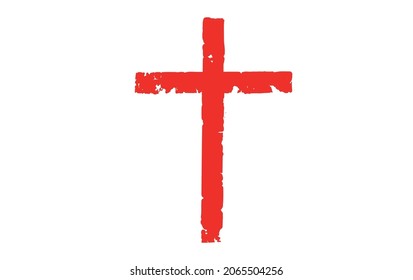 Jesus cross sign grunge element vector