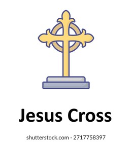 Icono del Vector de la Cruz de Jesús que puede modificar o editar fácilmente