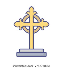 Icono del Vector de la Cruz de Jesús que puede modificar o editar fácilmente
