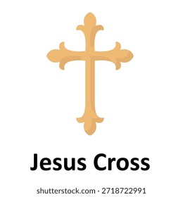 Icono del Vector de la Cruz de Jesús que puede modificar o editar fácilmente
