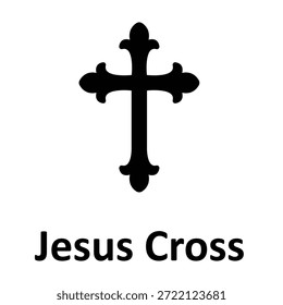 Icono del Vector de la Cruz de Jesús que puede modificar o editar fácilmente
