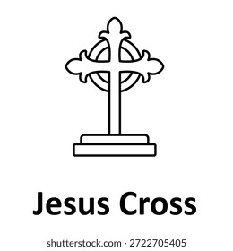 Jesus Cross Vektor Symbol, das leicht ändern oder bearbeiten kann
