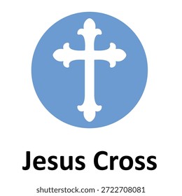 Icono del Vector de la Cruz de Jesús que puede modificar o editar fácilmente
