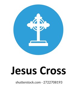 Icono del Vector de la Cruz de Jesús que puede modificar o editar fácilmente
