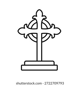 Icono del Vector de la Cruz de Jesús que puede modificar o editar fácilmente
